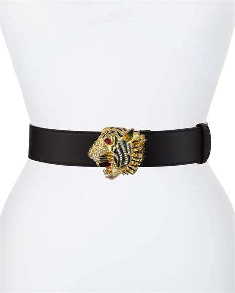 og gucci belt|Gucci belt with tiger buckle.